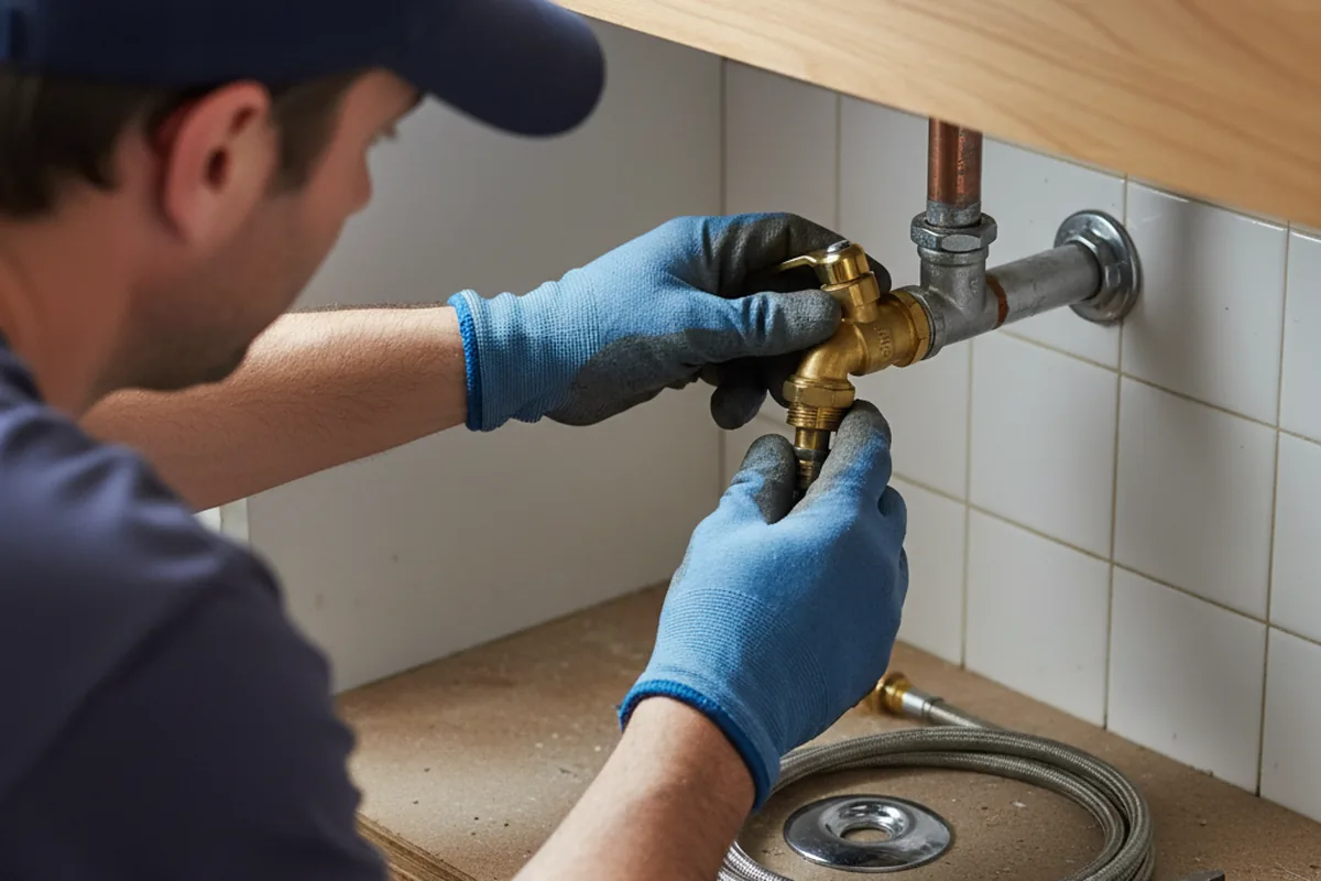 Shutoff valve and fitting work during Faucet and Fixture Repair in Munith